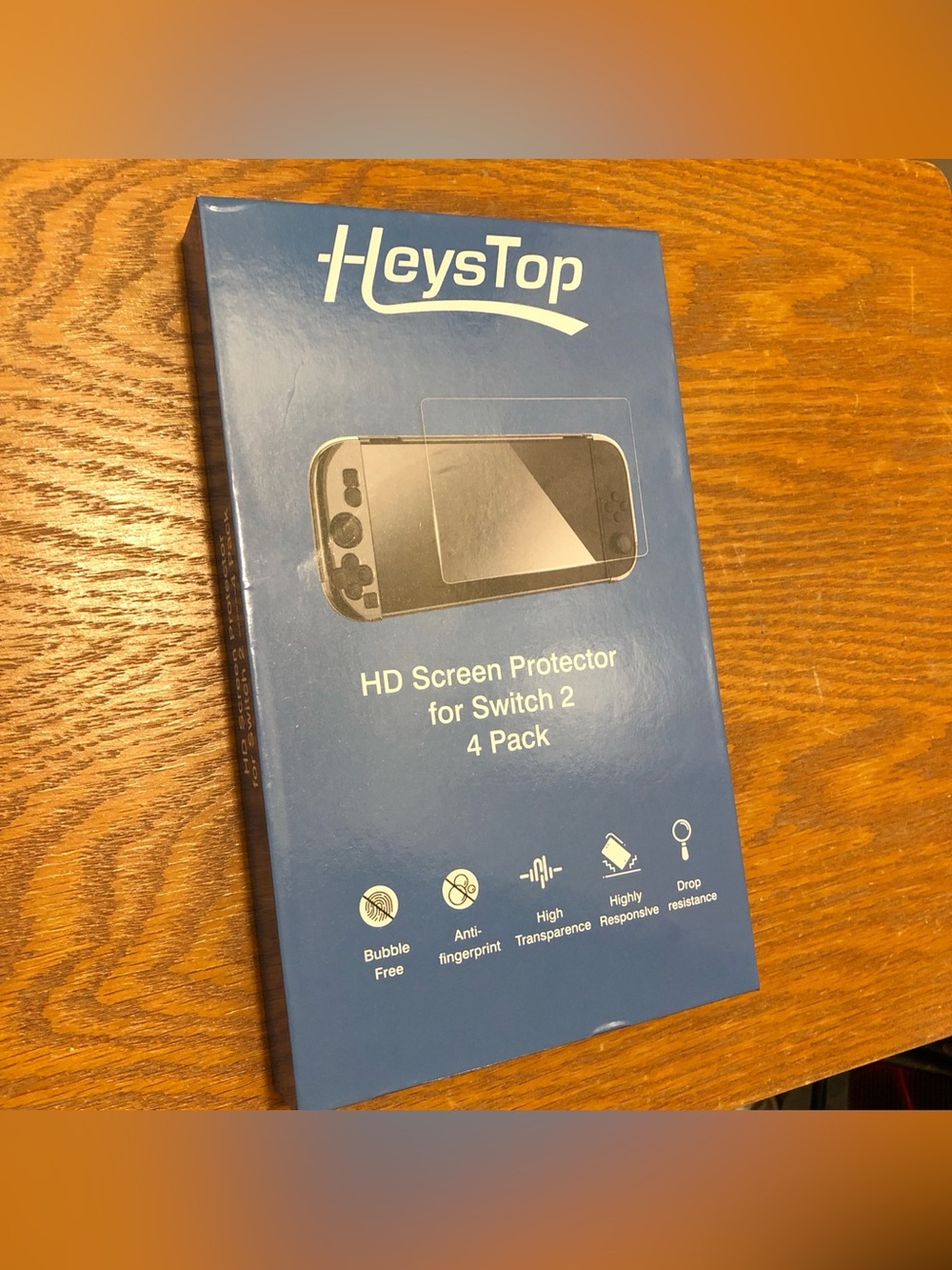 HeysTop HD Screen Protector for Switch 2 - Blue Packaging